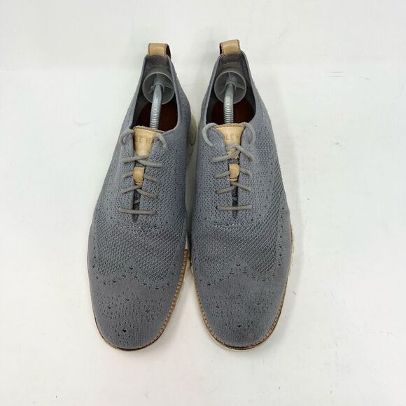 Cole Haan Oxfords Mens 10 Ironstone Gray Zerogrand Stitchlite Wingtip Lace-Up - Picture 5 of 9